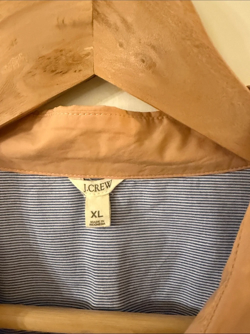 J. Crew Light Blue Shirt Dress with Orange Trim